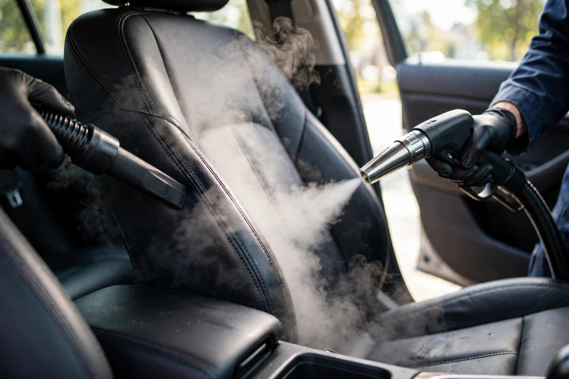 Deep interior cleaning of leather seats